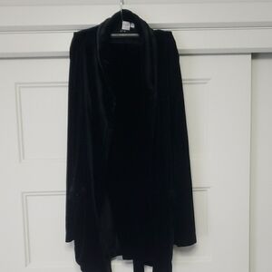 Simons Black Velvet Cropped Pants